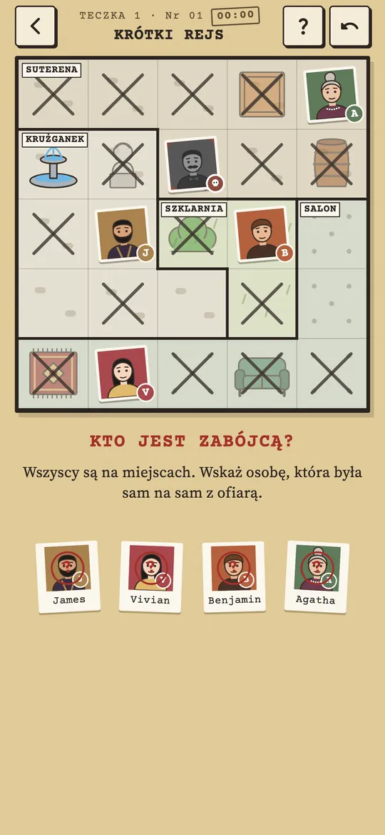 Ekran oskarżenia z czterema zdjęciami podejrzanych